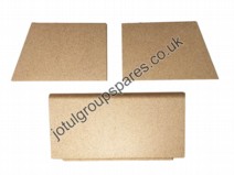 Vermiculite parts, Baffle and Side Burn Plates