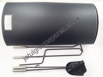 Companion set, black leather