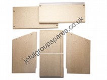 Kit with burn plates complete, incl. Baffles, pins and rail DSA 3-2/3-5/4-2/4-5 (without bottom ston
